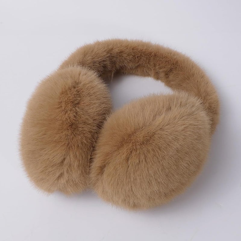 KDVOG Store Women Winter Ear Muffs Gloves Set Girls Fluffy Earmuffs Cold Weather Faux Fur Ear Warmers Touch Screen Gloves - Image 3